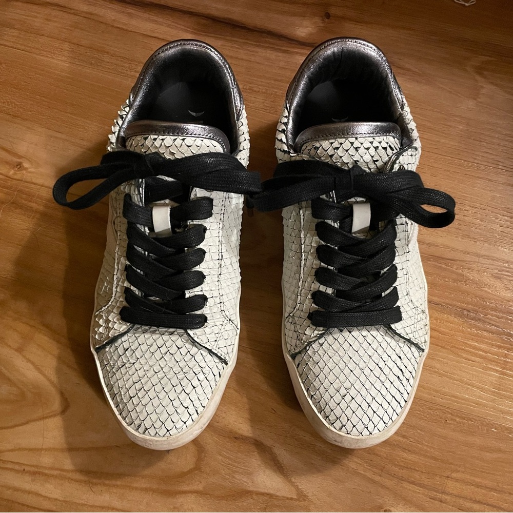 Zadig & Voltaire Neo Keith Leather Sneakers.  Made in Italy.  EU 37, US 6.5-7